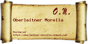 Oberleitner Morella névjegykártya